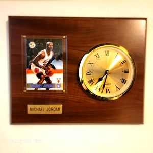 Micheal jordan clock plaque